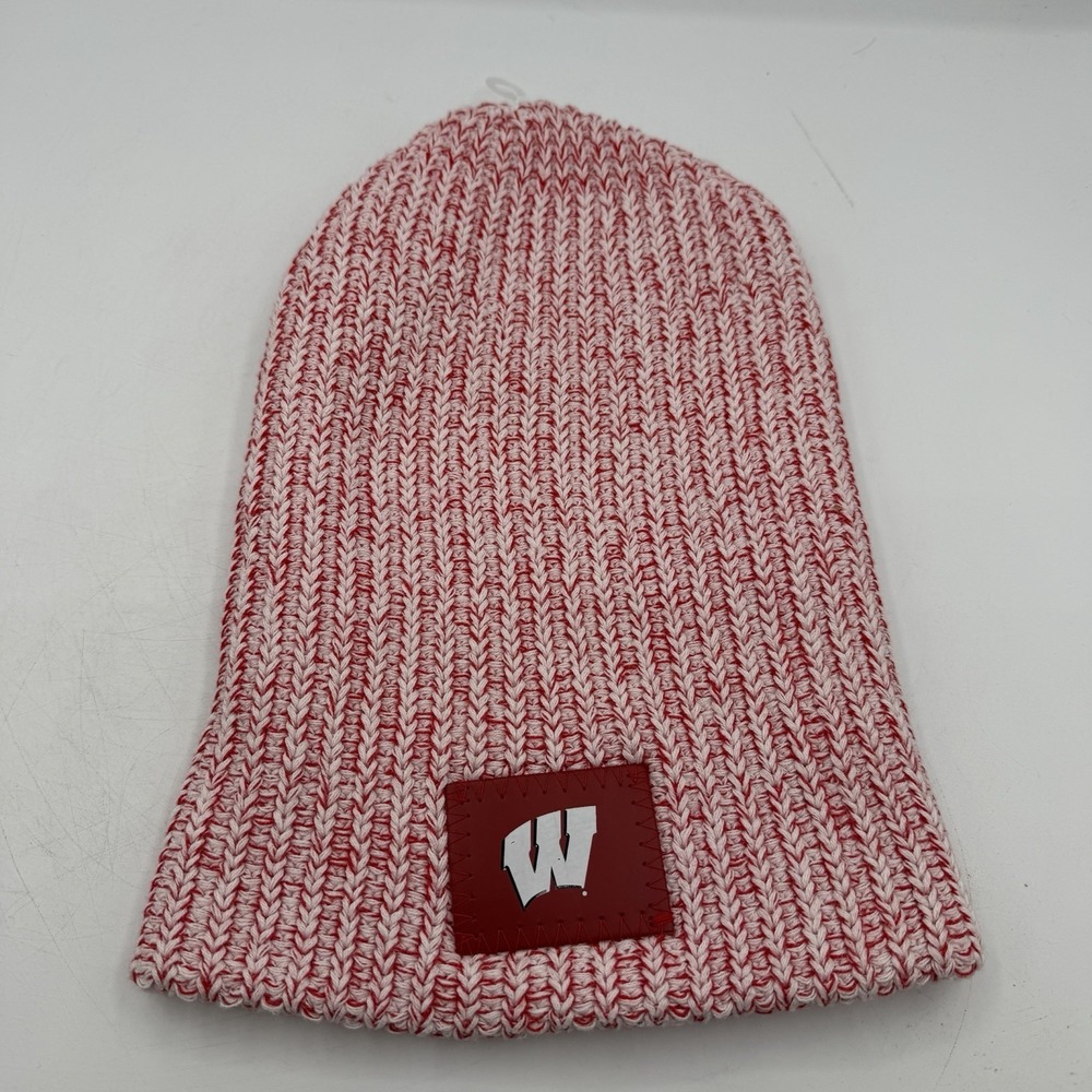 Love Your Melon Wisconsin‎ Badgers Beanie Hat Cap Red White Knit Winter NCAA